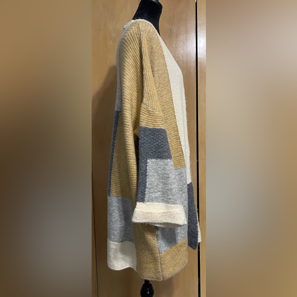 Topshop - Women’s Oversized Size 6 - Color Block Cardigan - Picture 7 of 8